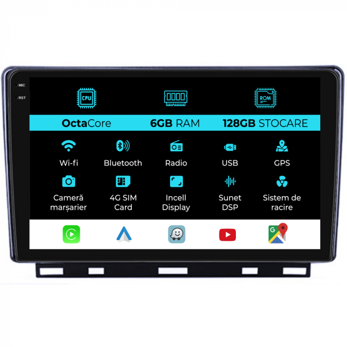Navigatie Dedicata Renault Clio 5 (2019-2024), 9Inch, 6Gb Ram, 128Gb Stocare, Carplay [1]