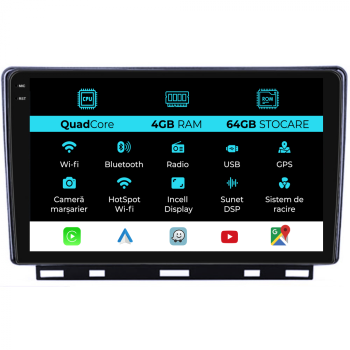 Navigatie Dedicata Renault Clio 5 (2019-2024),QuadCore, 9Inch, 4Gb Ram, 64Gb Stocare, Carplay [1]
