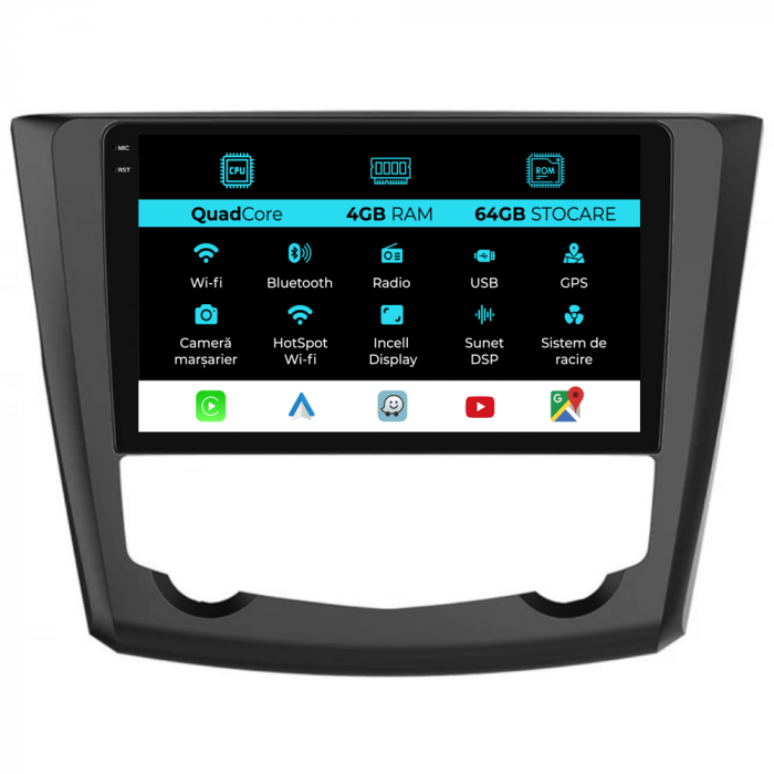 Navigatie Dedicata Renault Kadjar (2015-2019),QuadCore, 9Inch, 4Gb Ram, 64Gb Stocare, Carplay [1]