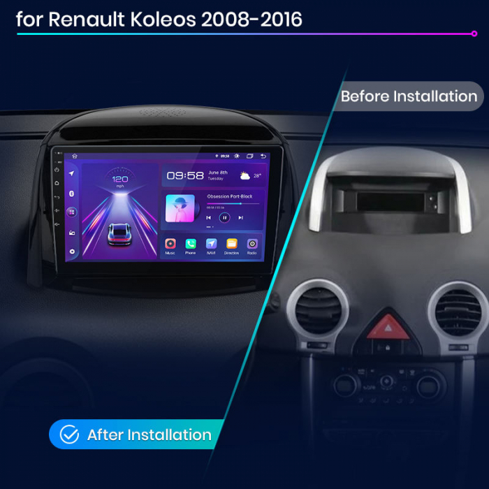 Navigatie Dedicata Renault Koleos (2008-2016), 9Inch,1Gb Ram, 32Gb Stocare, Carplay [7]