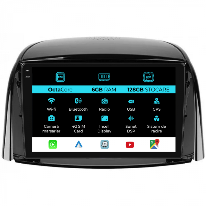 Navigatie Dedicata Renault Koleos (2008-2016), 9Inch, 6Gb Ram, 128Gb Stocare, Carplay [1]
