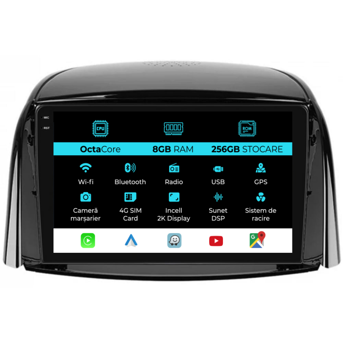 Navigatie Dedicata Renault Koleos (2008-2016), 2K, 8Gb Ram, 256Gb Stocare, Carplay [1]
