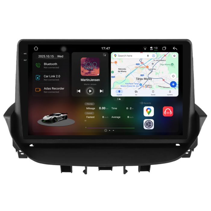 Navigatie Dedicata Renault Laguna (2001-2007), 2K, 12Gb Ram, 256Gb Stocare, Carplay [1]