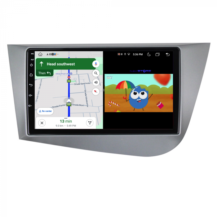Navigatie Dedicata Seat Leon Mk2 (2005-2012), 9Inch, 4Gb Ram, 64Gb Stocare, Carplay [5]