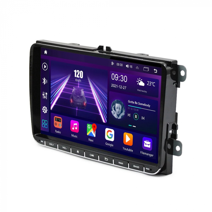 Navigatie Dedicata Skoda, Android, 9Inch,4Gb Ram, 64Gb stocare, Bluetooth, WiFi, Waze, Canbus [2]