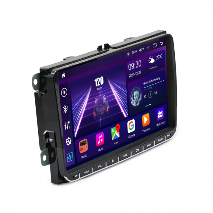 Navigatie Dedicata Skoda, Android, 9Inch,4Gb Ram, 64Gb stocare, Bluetooth, WiFi, Waze, Canbus [3]
