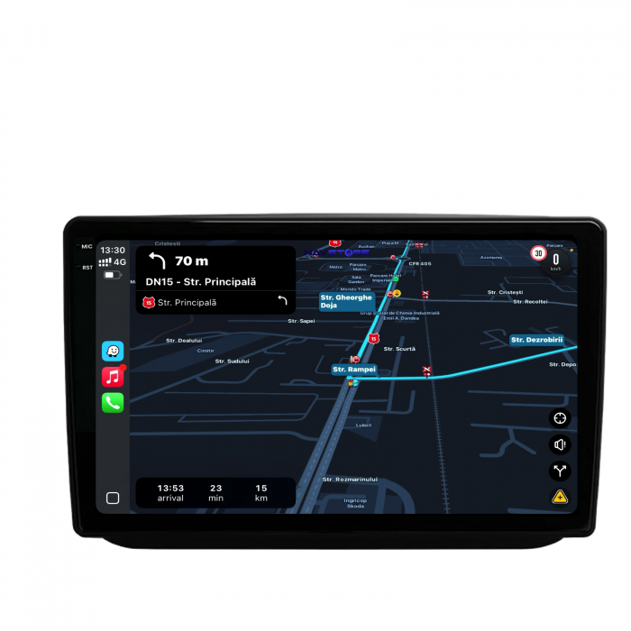 Navigatie Dedicata Skoda Fabia (2007-2014),QuadCore, 10Inch, 4Gb Ram, 64Gb Stocare, Carplay [3]