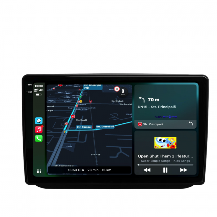 Navigatie Dedicata Skoda Fabia (2007-2014),QuadCore, 10Inch, 4Gb Ram, 64Gb Stocare, Carplay [2]