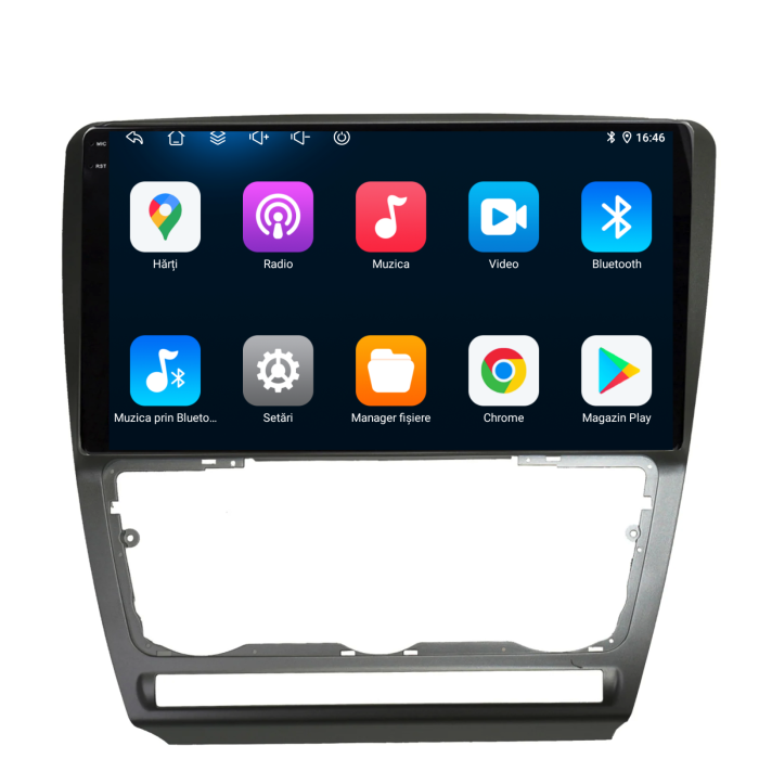 Navigatie Dedicata Skoda Octavia 2 (2004-2013), 10Inch, 6Gb Ram, 128Gb Stocare, Carplay [5]