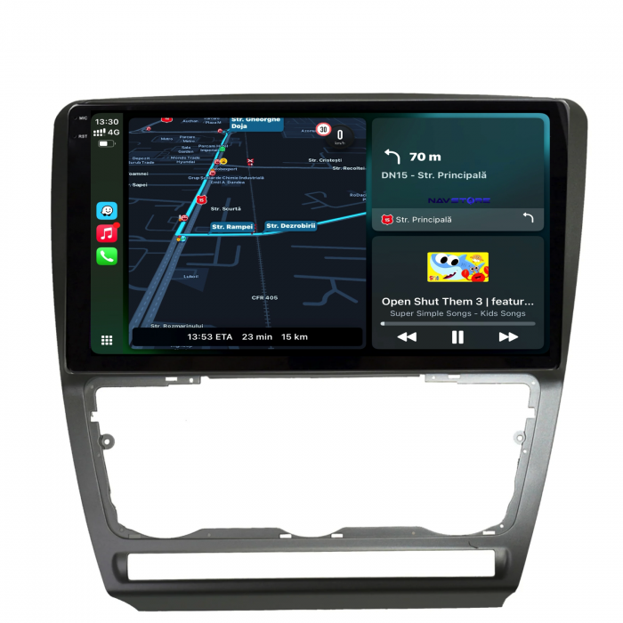 Navigatie Dedicata Skoda Octavia 2 (2004-2013), 10Inch,QuadCore, 4Gb Ram, 64Gb Stocare, Carplay [2]