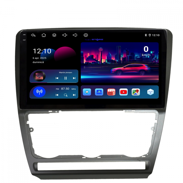 Navigatie Dedicata Skoda Octavia 2 (2004-2013), 10Inch, 6Gb Ram, 128Gb Stocare, Carplay [4]
