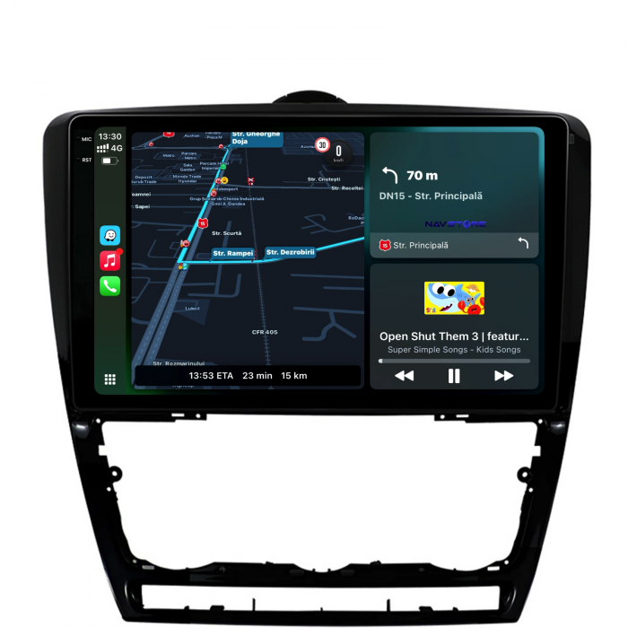 Navigatie Dedicata Skoda Octavia 2 (2004-2013), 2K, 12Gb Ram, 256Gb Stocare, Carplay [4]