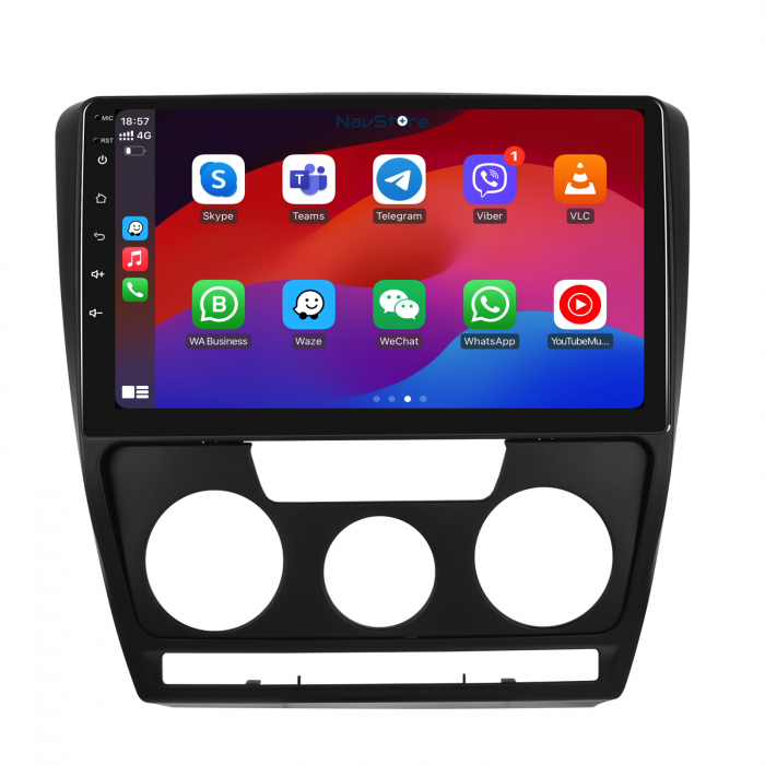 Navigatie Android Dedicata Skoda Octavia 2 (2004 - 2013), 10Inch, 2Gb Ram, 64Gb Stocare, Carplay [4]