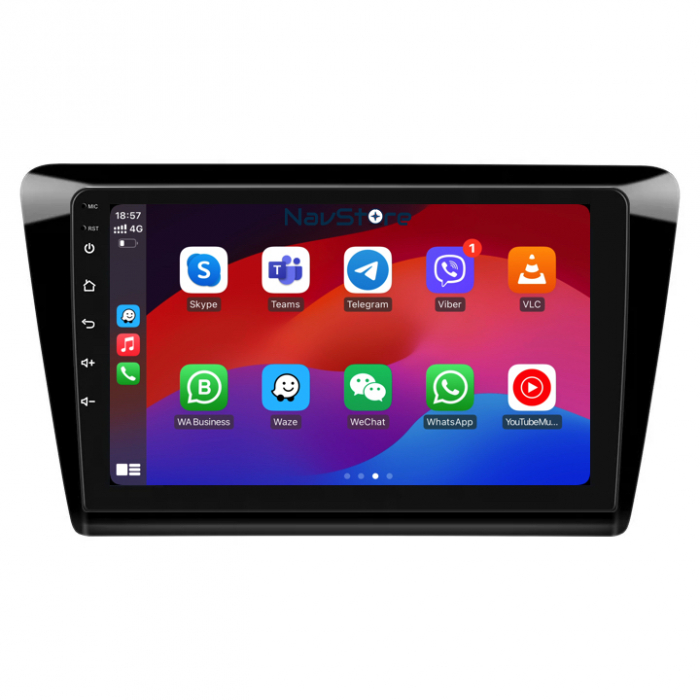 Navigatie Dedicata Skoda Rapid (2011 - 2019) 9 Inch, 4Gb Ram, 64Gb stocare, Carplay [3]