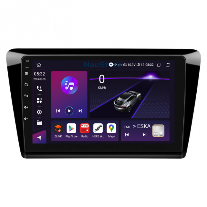 Navigatie Dedicata Skoda Rapid (2011 - 2019) 9 Inch, 4Gb Ram, 64Gb stocare, Bluetooth, WiFi, Waze, Carplay [3]