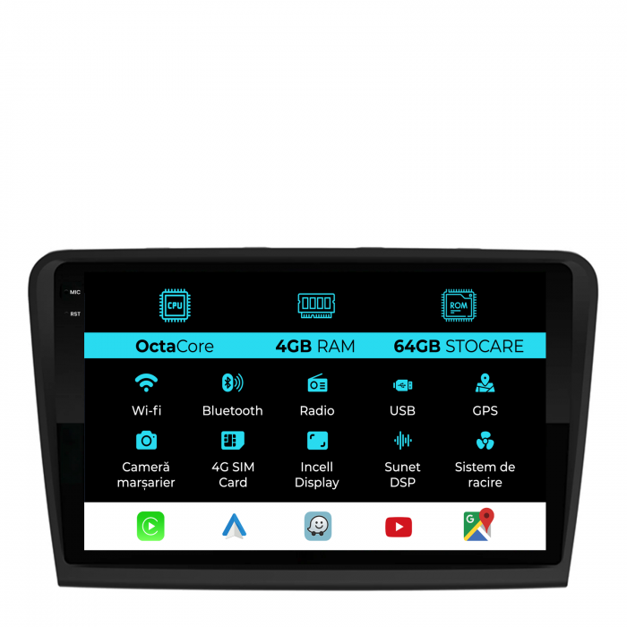 Navigatie Dedicata Skoda Superb 2 (2008-2015), 10Inch, 4Gb Ram, 64Gb Stocare, Carplay [1]