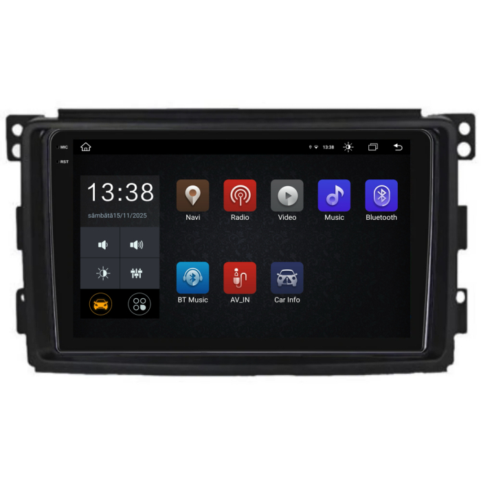 Navigatie Dedicata Smart For Two (2005-2010) For Four (2005-2010), 2K, 8Gb Ram, 256Gb stocare, Carplay [5]