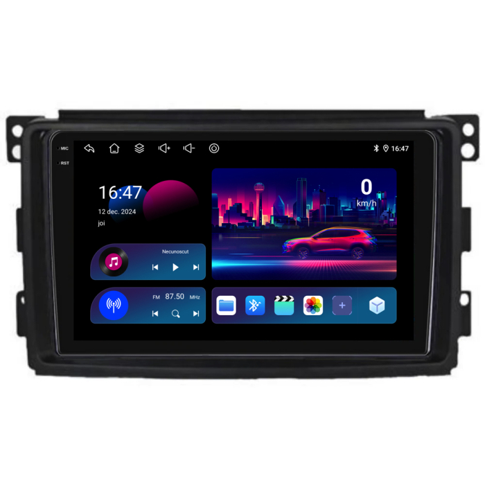 Navigatie Dedicata Smart For Two (2005-2010) For Four (2005-2010), 2K, 8Gb Ram, 256Gb stocare, Carplay [4]