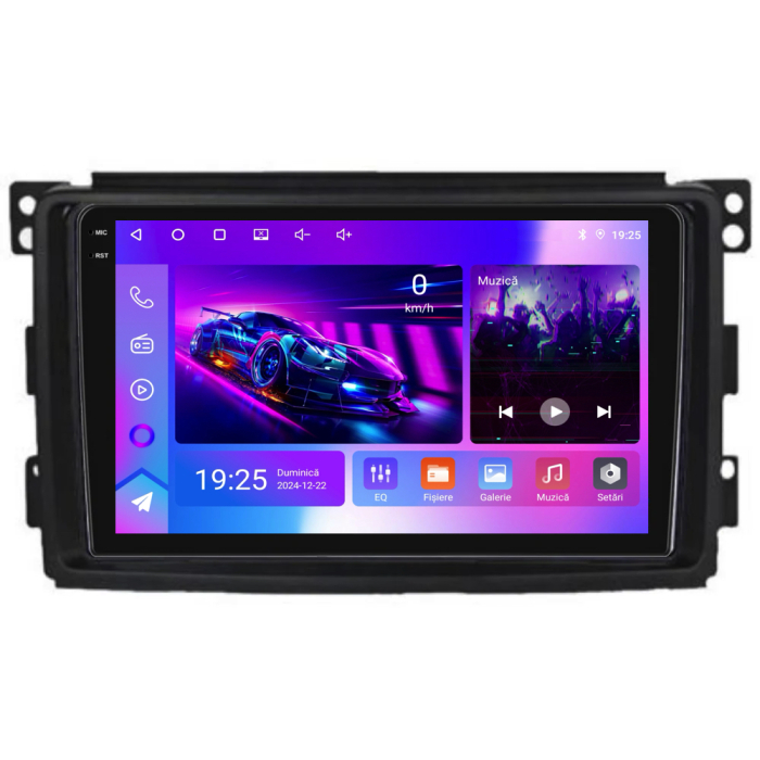Navigatie Dedicata Smart For Two (2005-2010) For Four (2005-2010),QuadCore, 9Inch, 4Gb Ram, 64Gb stocare, Carplay [9]