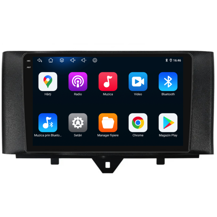 Navigatie Dedicata Smart For Two (2010-2015) For Four (2010-2015), 9Inch, 2Gb Ram, 32Gb stocare, Carplay [6]
