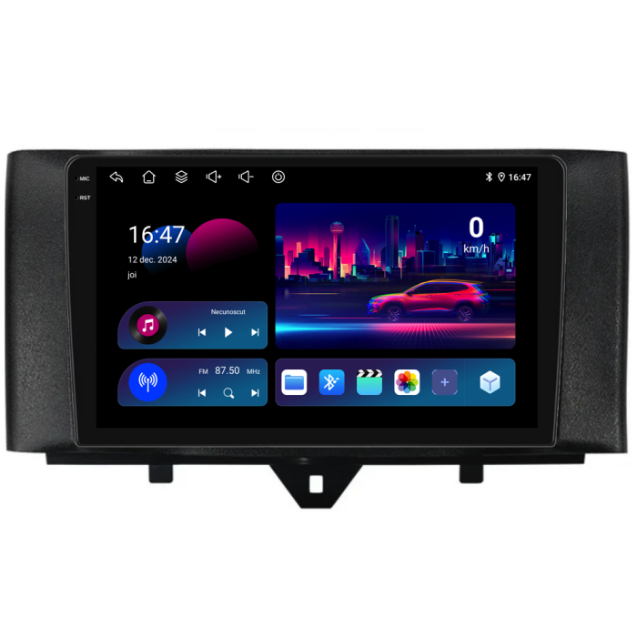 Navigatie Dedicata Smart For Two (2010-2015) For Four (2010-2015), 9Inch, 4Gb Ram, 64Gb stocare, Carplay [4]