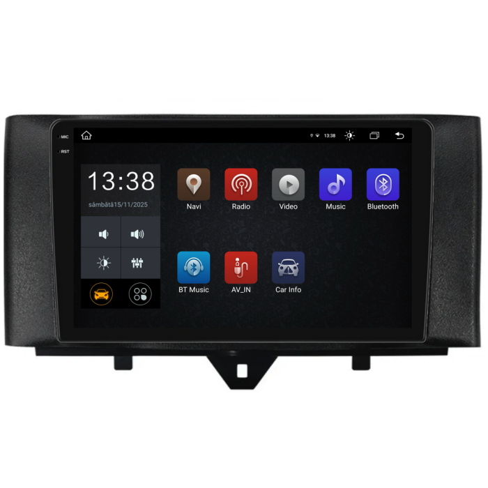 Navigatie Dedicata Smart For Two (2010-2015) For Four (2010-2015), 9Inch, 8Gb Ram, 256Gb stocare, Carplay [4]