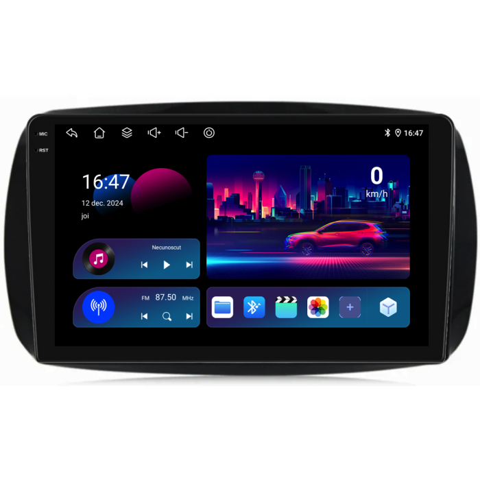 Navigatie Dedicata Smart For Two (2016-2021) For Four (2016-2021), 9Inch, 4Gb Ram, 64Gb stocare, Carplay [4]