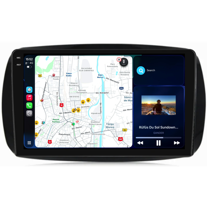 Navigatie Dedicata Smart For Two (2016-2021) For Four (2016-2021), 9Inch, 6Gb Ram, 128Gb stocare, Carplay [2]
