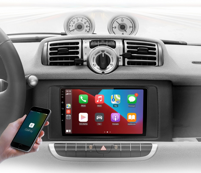 Navigatie Dedicata Smart For Two (2005-2010) For Four (2005-2010), 9 Inch, 8Gb Ram, 256Gb stocare, Carplay [4]