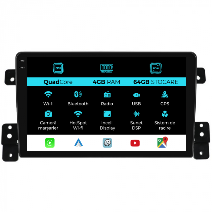 Navigatie Dedicata Suzuki Grand Vitara 3 (2005-2015),QuadCore, 9Inch, 4Gb Ram, 64Gb Stocare, Carplay [1]