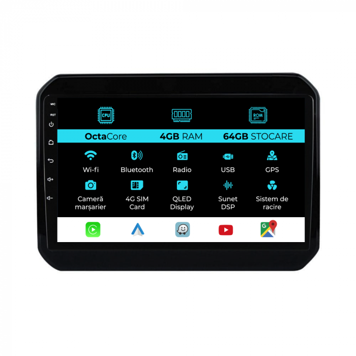 Navigatie Dedicata Suzuki Ignis (2016 - 2025), 9Inch, 4Gb Ram, 64Gb Stocare, Carplay [1]