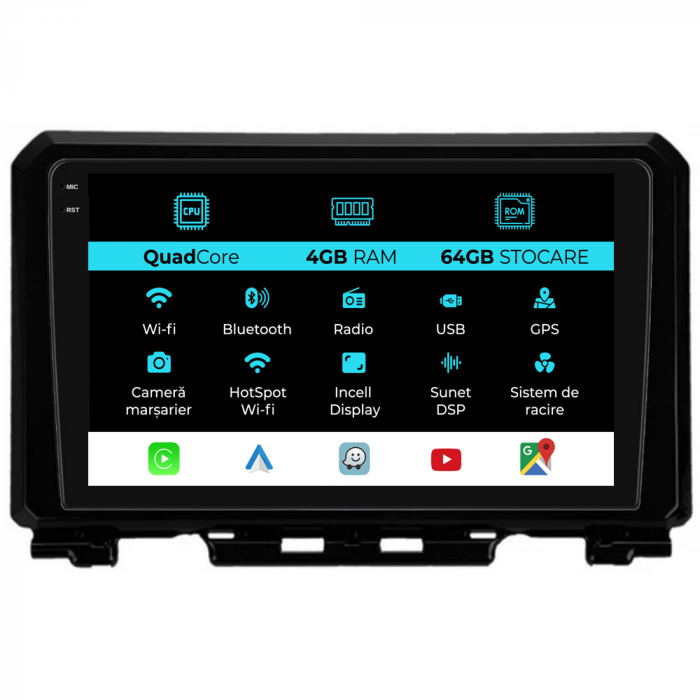 Navigatie Dedicata Suzuki Jimny (2018-2023),QuadCore, 9Inch, 4Gb Ram, 64Gb Stocare, Carplay [1]