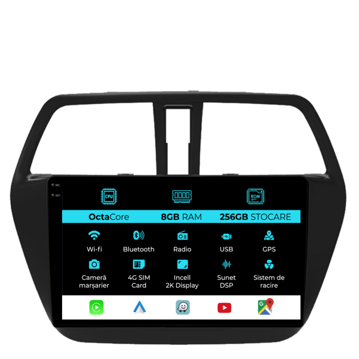 Navigatie Dedicata Suzuki S-Cross (2012-2016), 2K, 8Gb Ram, 256Gb Stocare, Carplay [1]