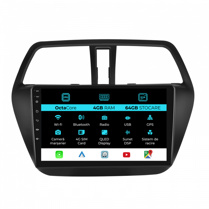 Navigatie Dedicata Suzuki S-Cross (2012-2016), 9Inch, 4Gb Ram, 64Gb Stocare, Carplay [1]