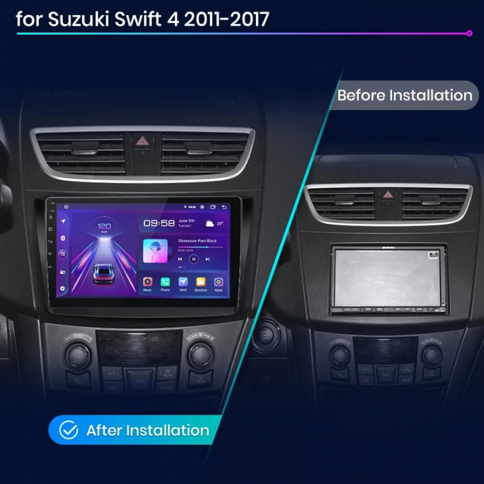 Navigatie Dedicata Suzuki Swift (2010-2017), 9Inch, 1Gb Ram, 32Gb Stocare, Carplay [7]