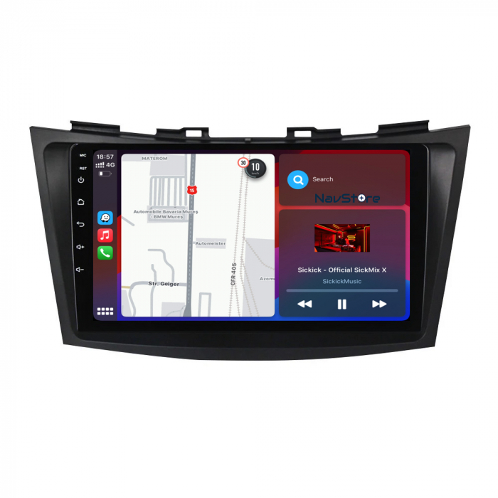 Navigatie Android Dedicata Suzuki Swift (2010-2017), 9Inch, 4Gb Ram, 64Gb Stocare, Bluetooth, WiFi, Carplay [5]
