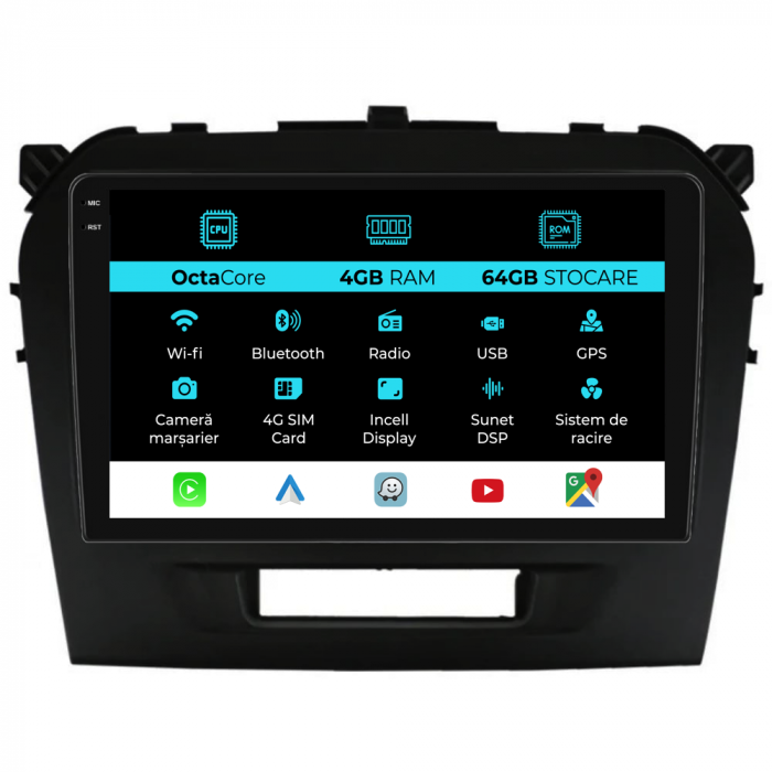 Navigatie Dedicata Suzuki Vitara (2014-2019), 9Inch, 4Gb Ram, 64Gb Stocare, Carplay [1]