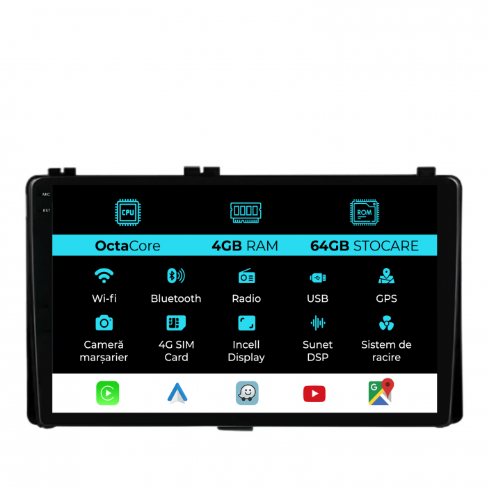 Navigatie Dedicata Toyota Auris, Corolla (2015-2019), 9 Inch, 4Gb Ram, 64Gb stocare, Carplay [1]