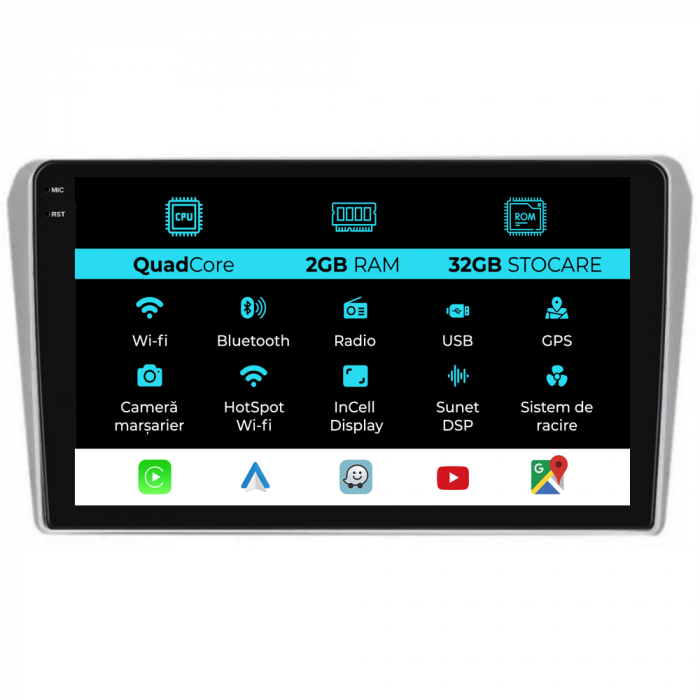 Navigatie Dedicata Toyota Avensis (2002-2008), 9 Inch, 2Gb Ram, 32Gb stocare, Carplay [1]