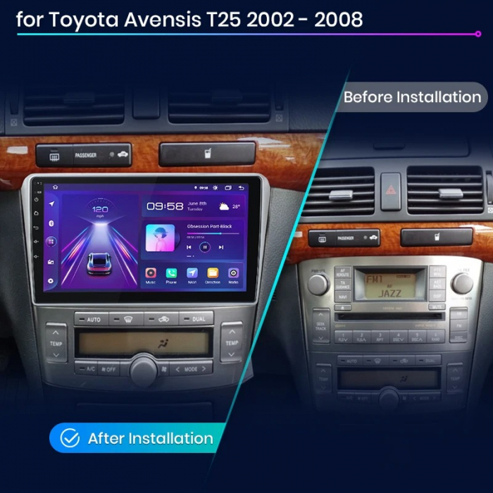 Navigatie Dedicata Toyota Avensis (2002 - 2008), 9 Inch, 4Gb Ram, 64Gb stocare, Carplay [7]