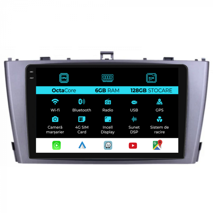 Navigatie Dedicata Toyota Avensis (2008-2015), 9Inch, 6Gb Ram, 128Gb Stocare, Carplay [1]