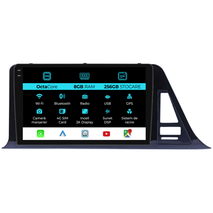 Navigatie Dedicata Toyota CHR (2016-2020), 2K, 8Gb Ram, 256Gb Stocare, Carplay [1]