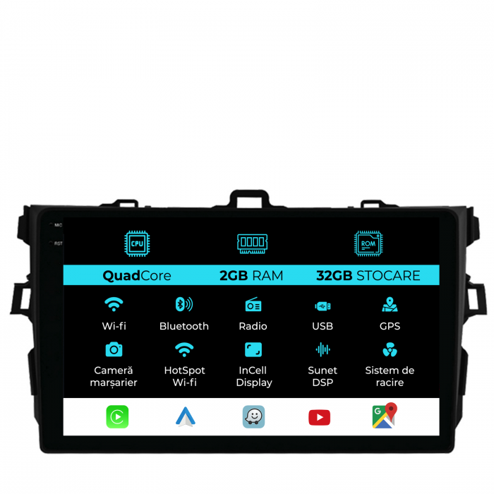 Navigatie Dedicata Toyota Corolla (2006-2013), 9Inch, 2Gb Ram, 32Gb Stocare, Carplay [1]