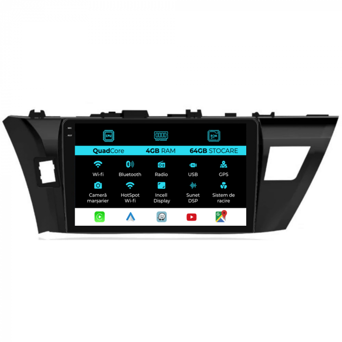 Navigatie Dedicata Toyota Corolla (2013-2019),QuadCore, 10Inch, 4Gb Ram, 64Gb Stocare, Carplay [1]