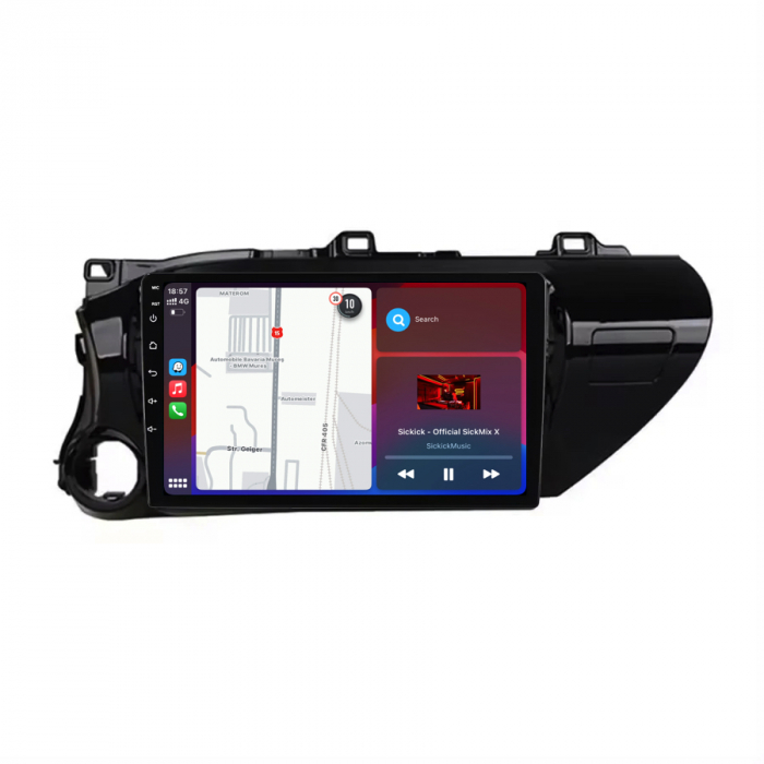 Navigatie Dedicata Toyota Hilux 2015+, 10Inch, 2Gb Ram, 64Gb Stocare, Carplay [3]