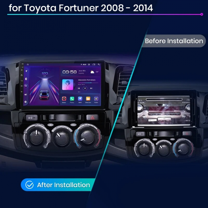 Navigatie Dedicata Toyota Hilux VII (2004 - 2015), 9Inch, 2Gb Ram, 64Gb Stocare, Carplay [7]