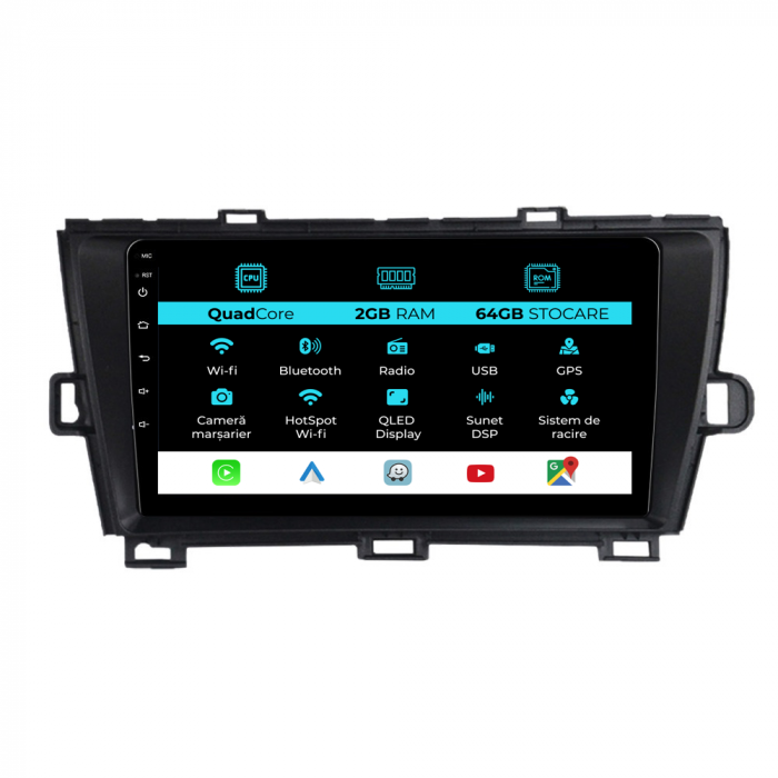 Navigatie Dedicata Toyota Prius W3 (2009 - 2015), 9Inch, 2Gb Ram, 64Gb Stocare, Carplay [1]
