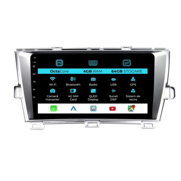 Navigatie Dedicata Toyota Prius W3 (2009 - 2015), 9Inch, 4Gb Ram, 64Gb Stocare, Carplay [1]