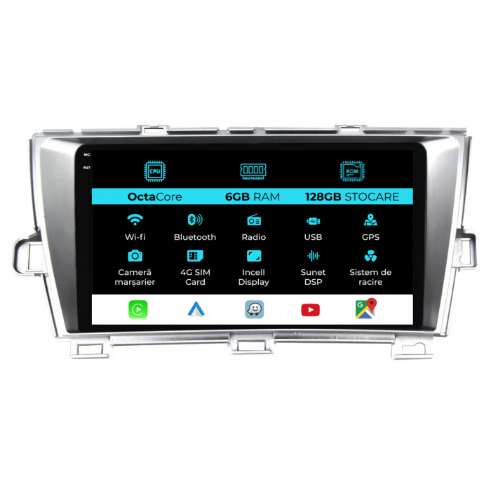 Navigatie Dedicata Toyota Prius W3 (2009-2015), 9Inch, 6Gb Ram, 128Gb Stocare, Carplay [1]