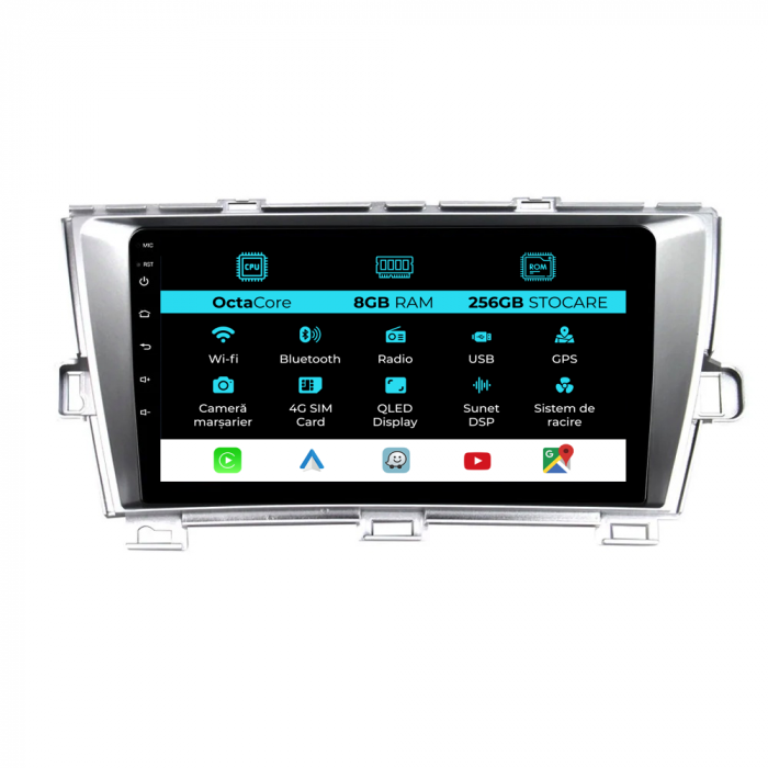 Navigatie Dedicata Toyota Prius W3 (2009 - 2015), 9Inch, 8Gb Ram, 256Gb Stocare, Carplay [1]